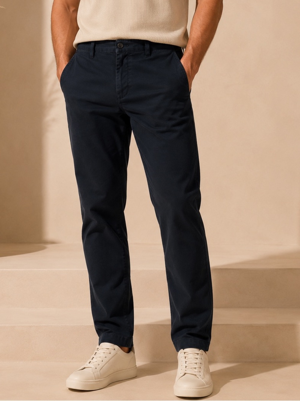 Dockers Slim Fit Flex Comfort Navy Chino Pants Men’s Classic Casual